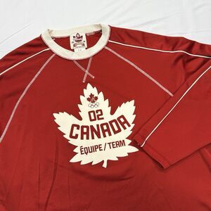 Roots Adult LRG Team Canada 2002 Salt Lake City Long Sleeve Jersey Maple Leaf